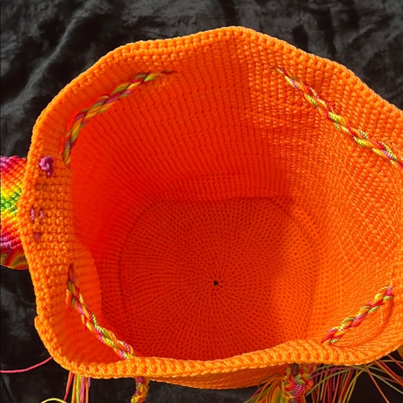 Vibrant Orange Bucket Bag - Picture 7 of 11